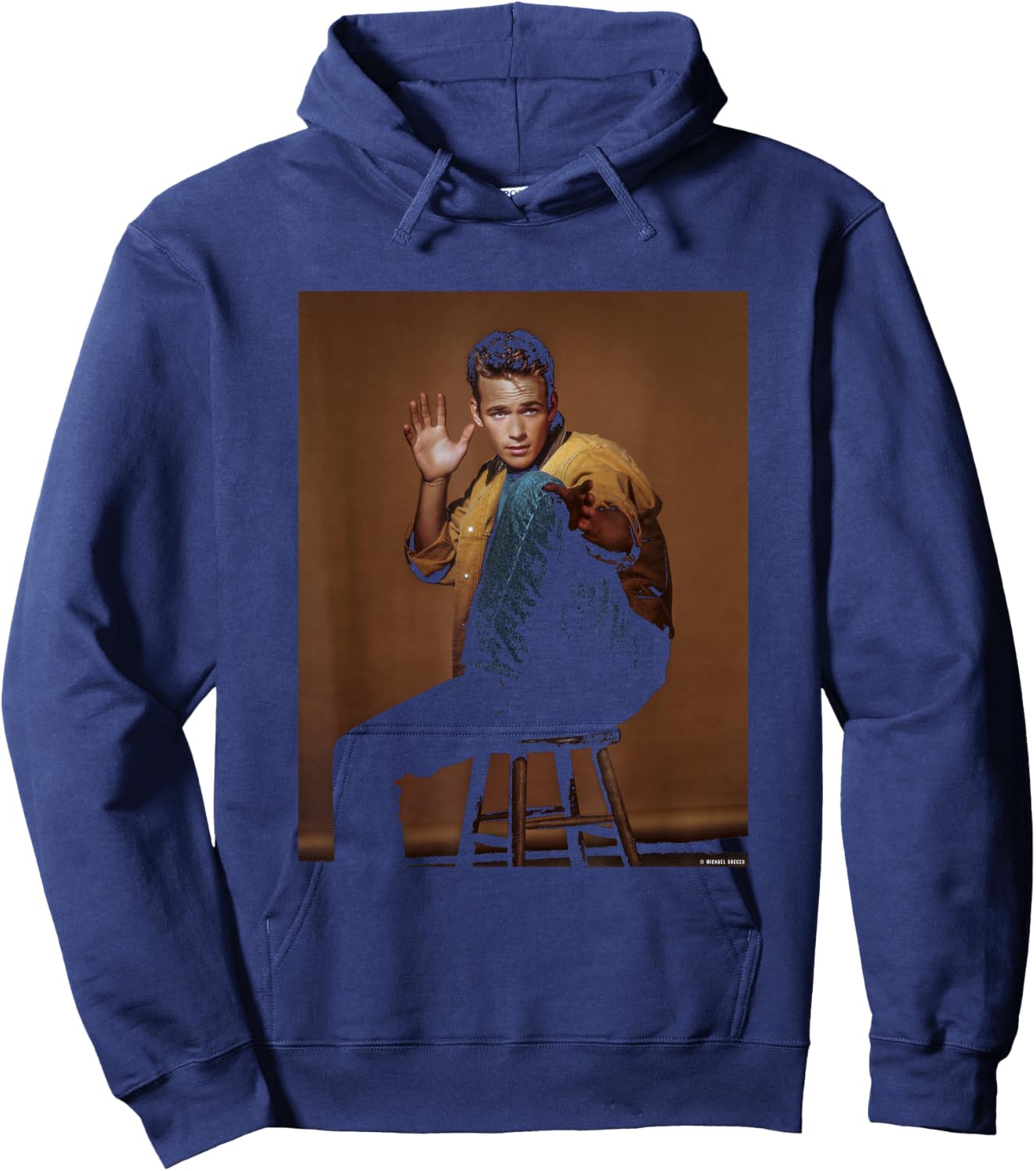 Beverly Hills 90210 Actor Luke Perry by Michael Grecco Hoodie - Hoodie | Navy
