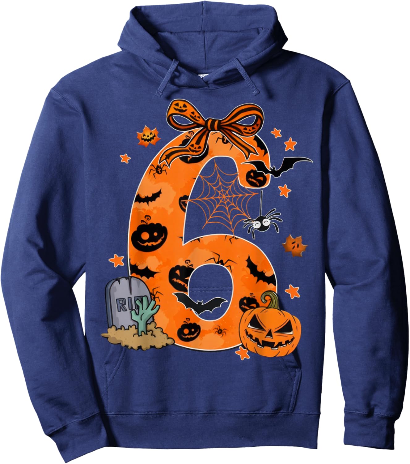 Fun Six Seven 6 7 Meme Design Couples Halloween Hoodie - Hoodie | Navy