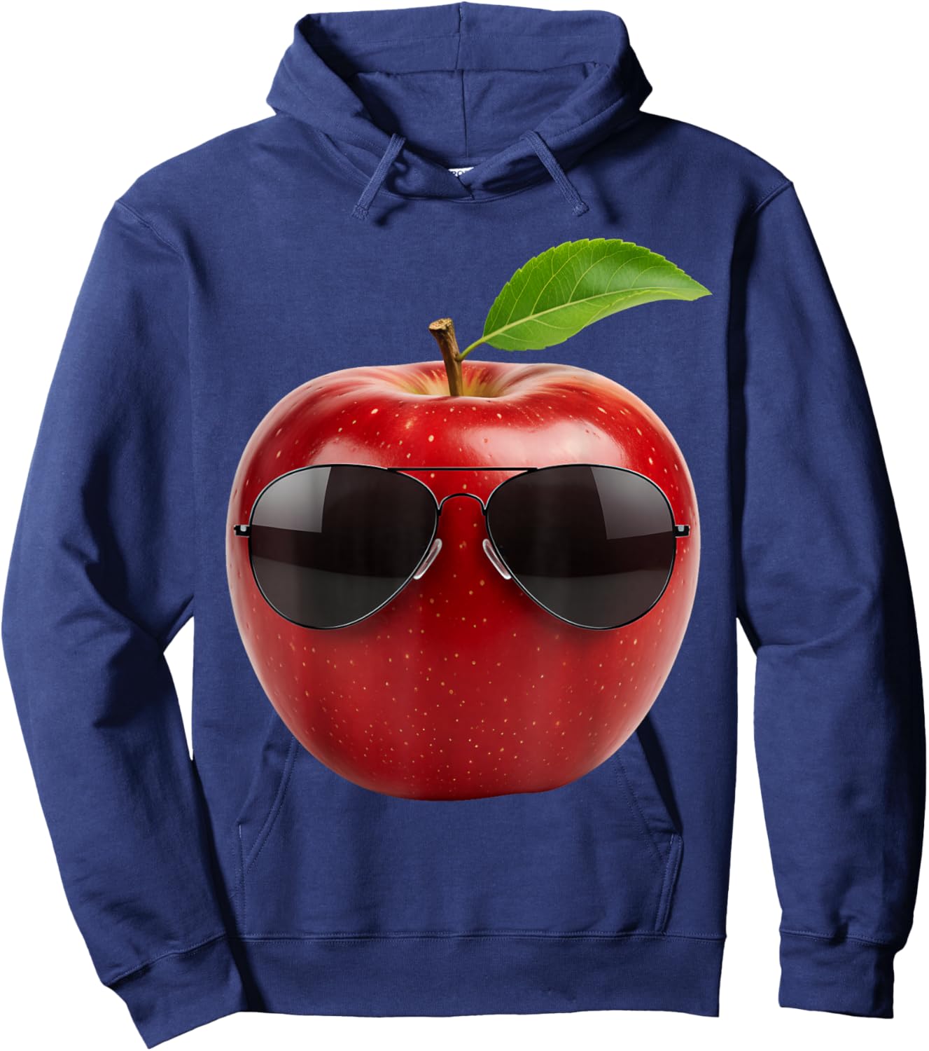 Apple Wearing Sunglasses Funny Fruit Lover Costume Hoodie - Hoodie | Navy