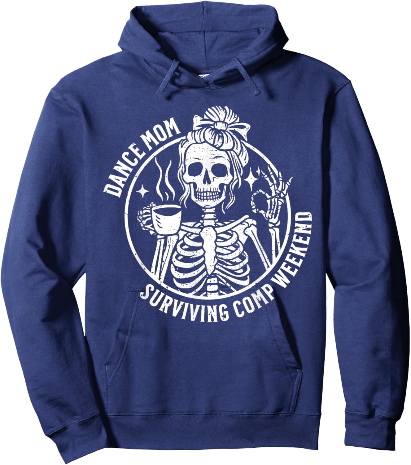 Dance Mom Skeleton Dance Comps Funny Dance Competition Mom Hoodie - Hoodie | Navy