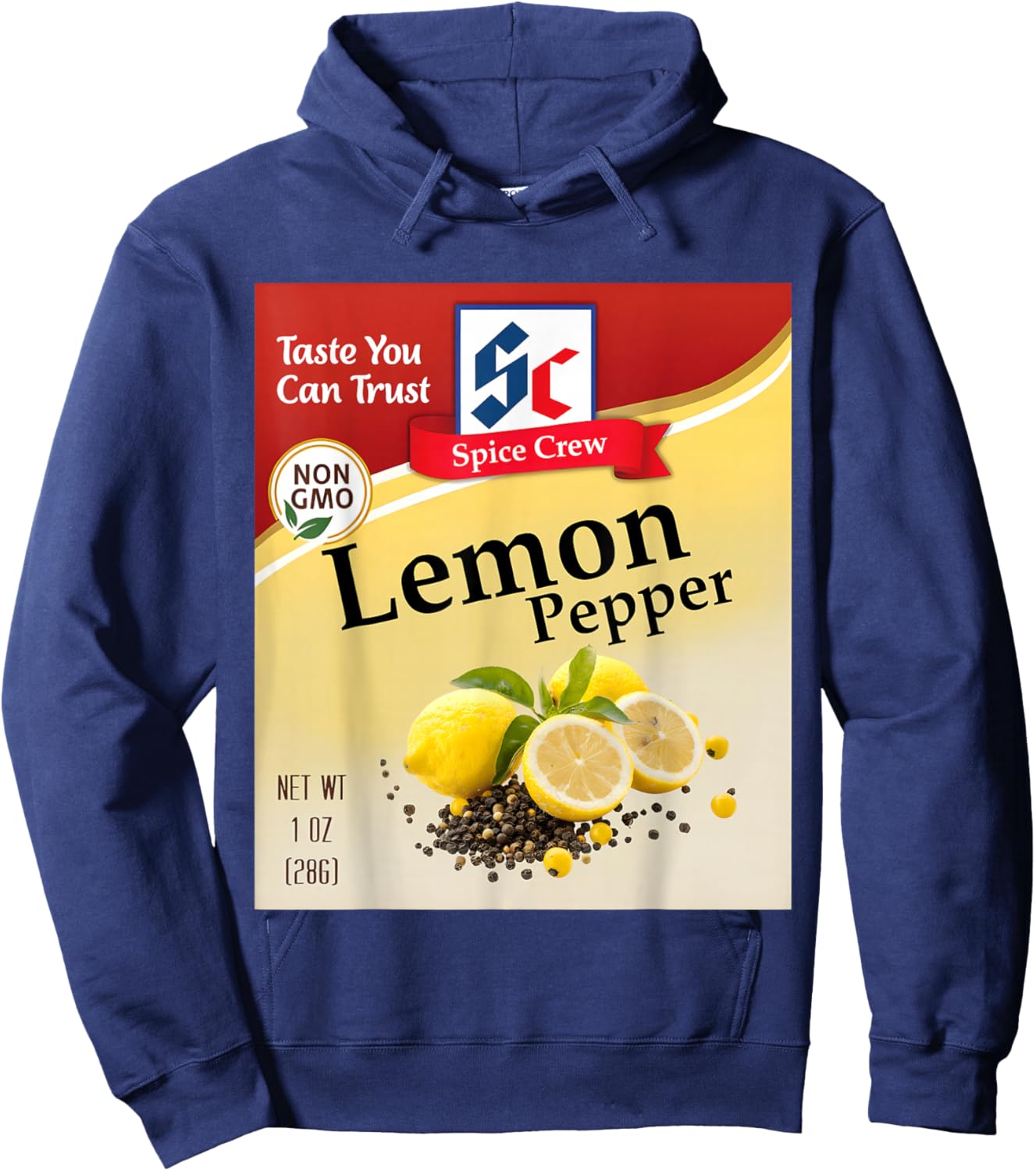 Lemon Pepper Condiment Costume Holiday Spice Costumes Group Hoodie - Hoodie | Navy