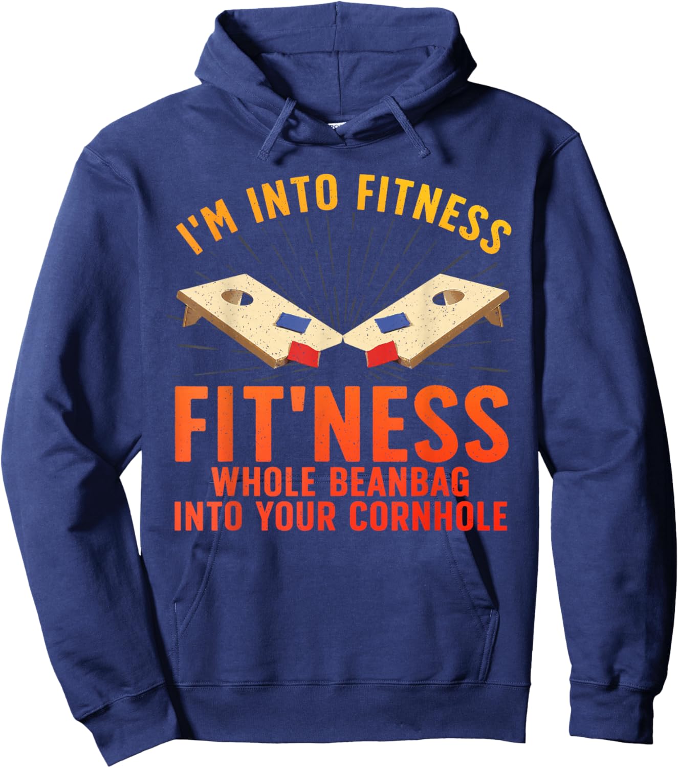 Best Cornhole Art Women Corn Hole Players Cornhole Hoodie - Hoodie | Navy