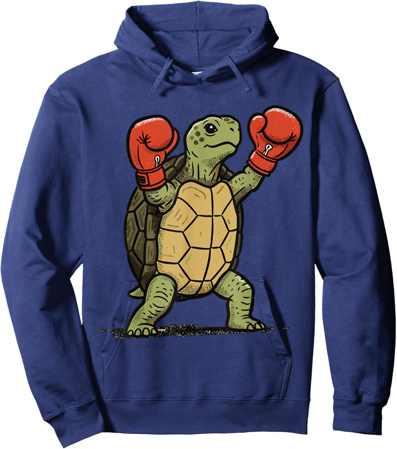 Boxing Turtle Shirt Fighter Funny Animal Graphic Boxer Men Hoodie - Hoodie | Navy