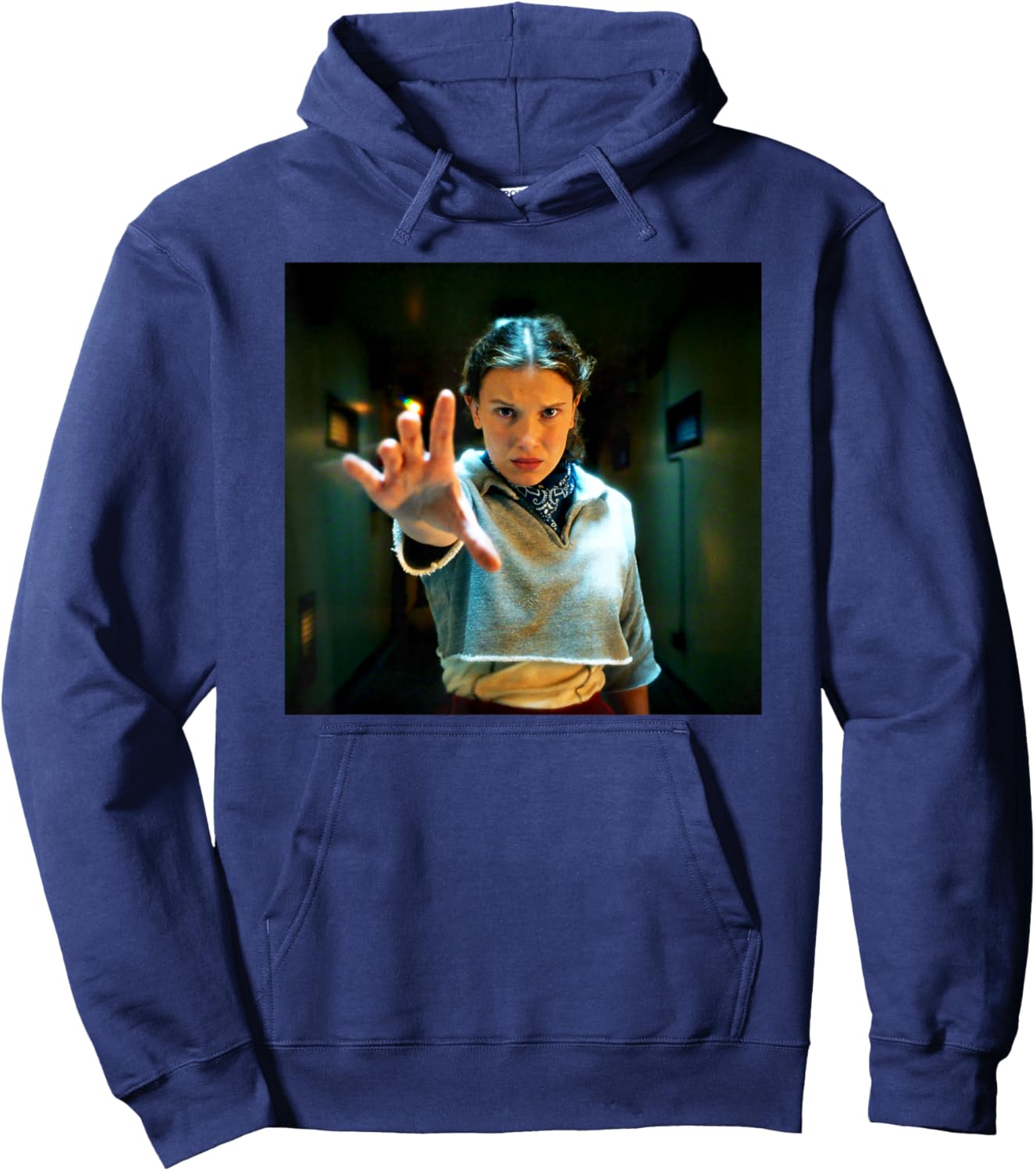 Stranger Things Season 5 Eleven Reaching Using Her Powers Hoodie - Hoodie | Navy