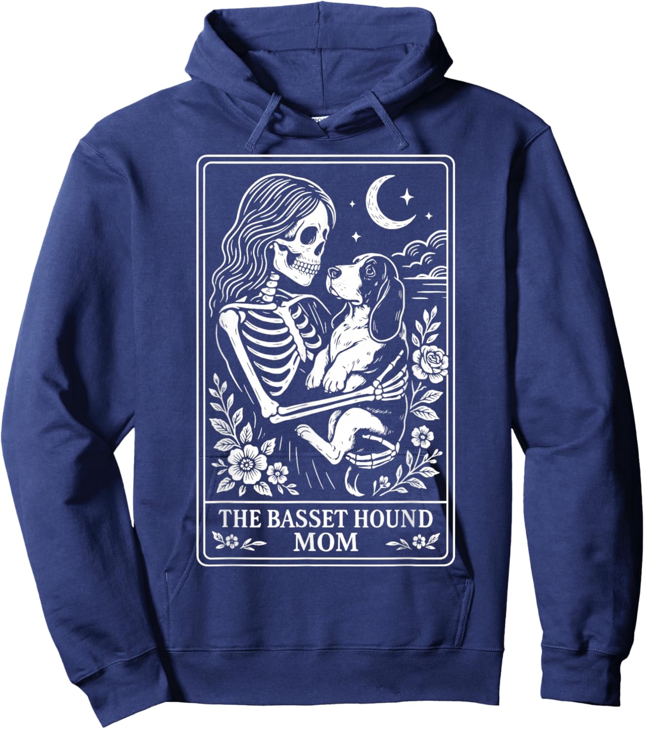 The Basset Hound Mom Tarot Card Hoodie - Hoodie | Navy