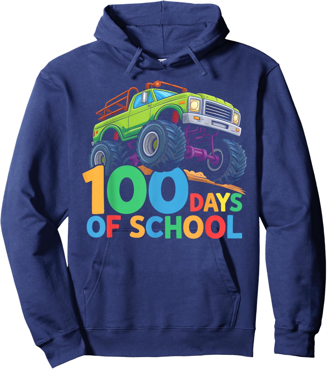 100th Day of School Boys Kids Toddler 100 Days of School Hoodie - Hoodie | Navy