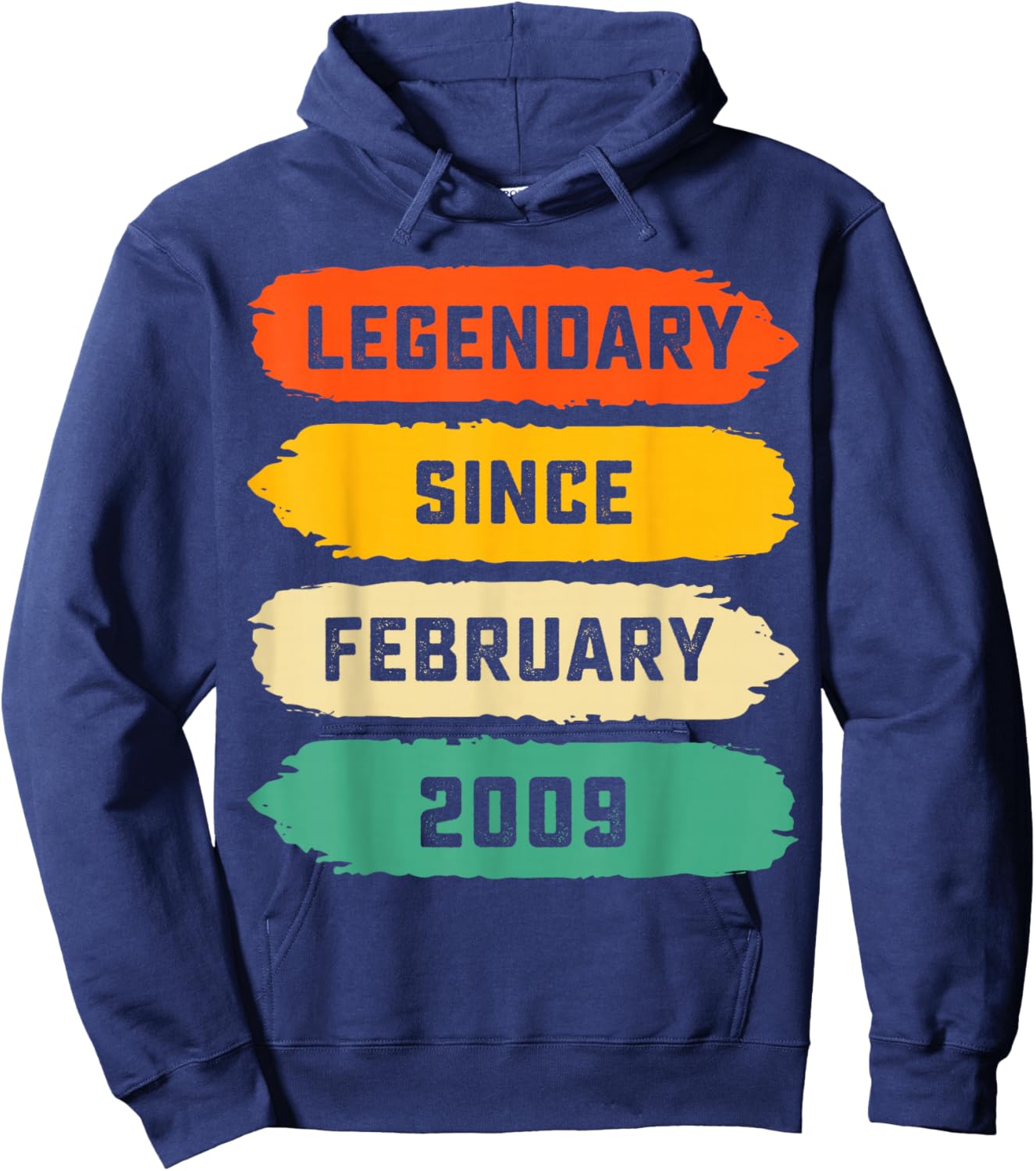 17th Birthday Gift Legendary Since February 2009 17 Yrs Old Hoodie - Hoodie | Navy