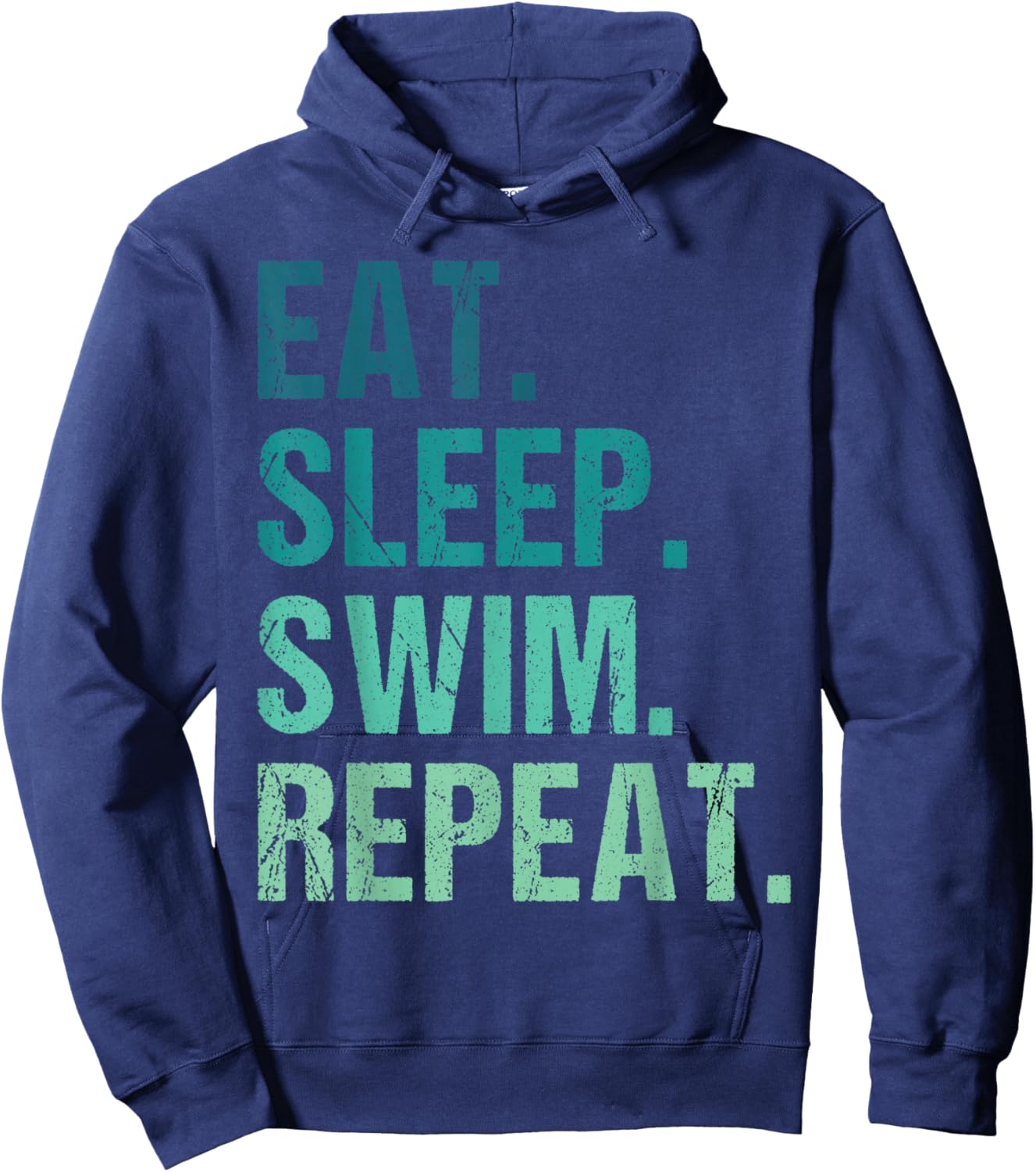 Eat Sleep Swim Repeat Funny Swimmer Swimming Player Hoodie - Hoodie | Navy