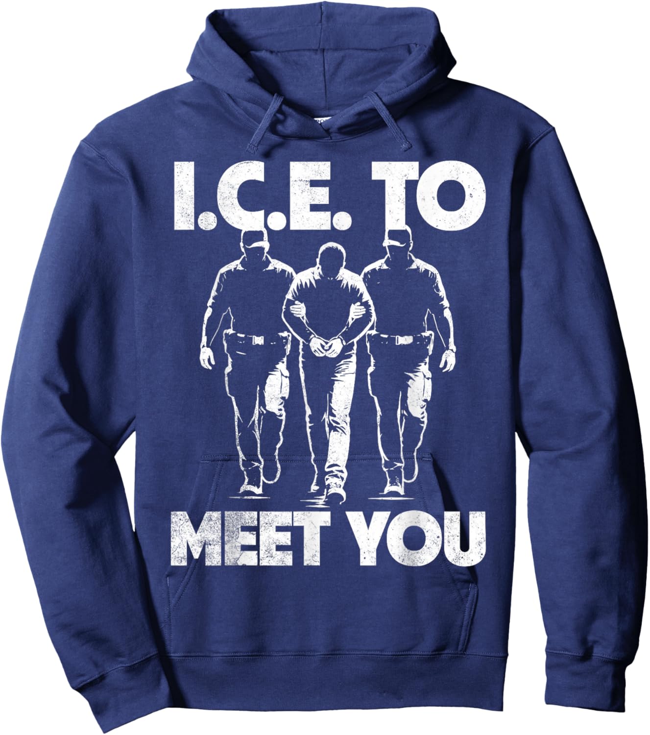 Support ICE - Funny Patriotic Hoodie - Hoodie | Navy