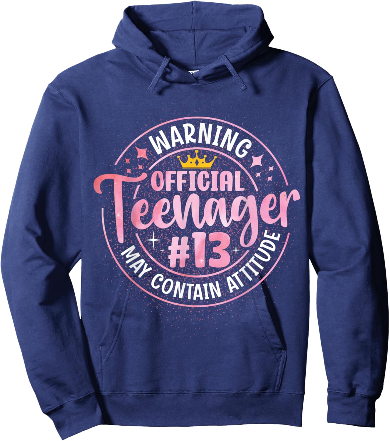 13th Birthday Girl Official Teenager 13 Year Old Birthday Hoodie - Hoodie | Navy