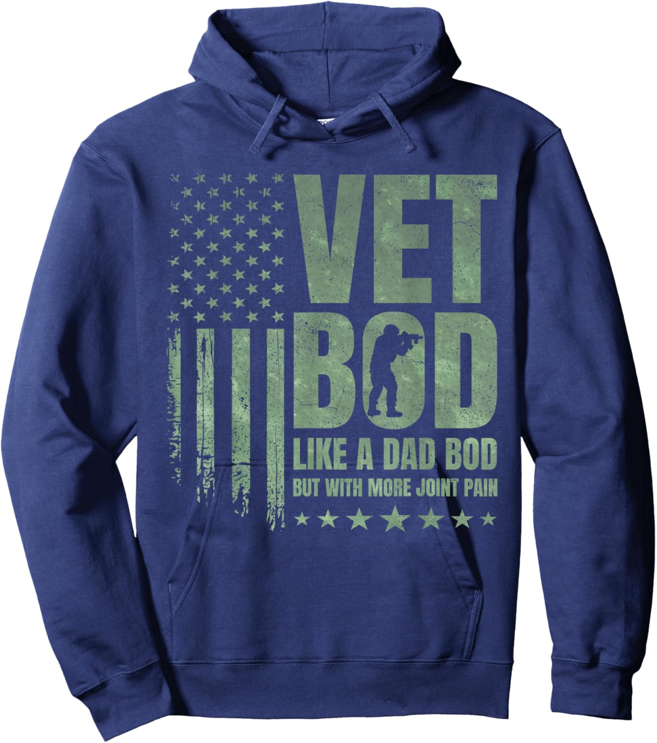 Vet BOD Like A Dad BOD But with More Joint Pain Military Vet Hoodie - Hoodie | Navy