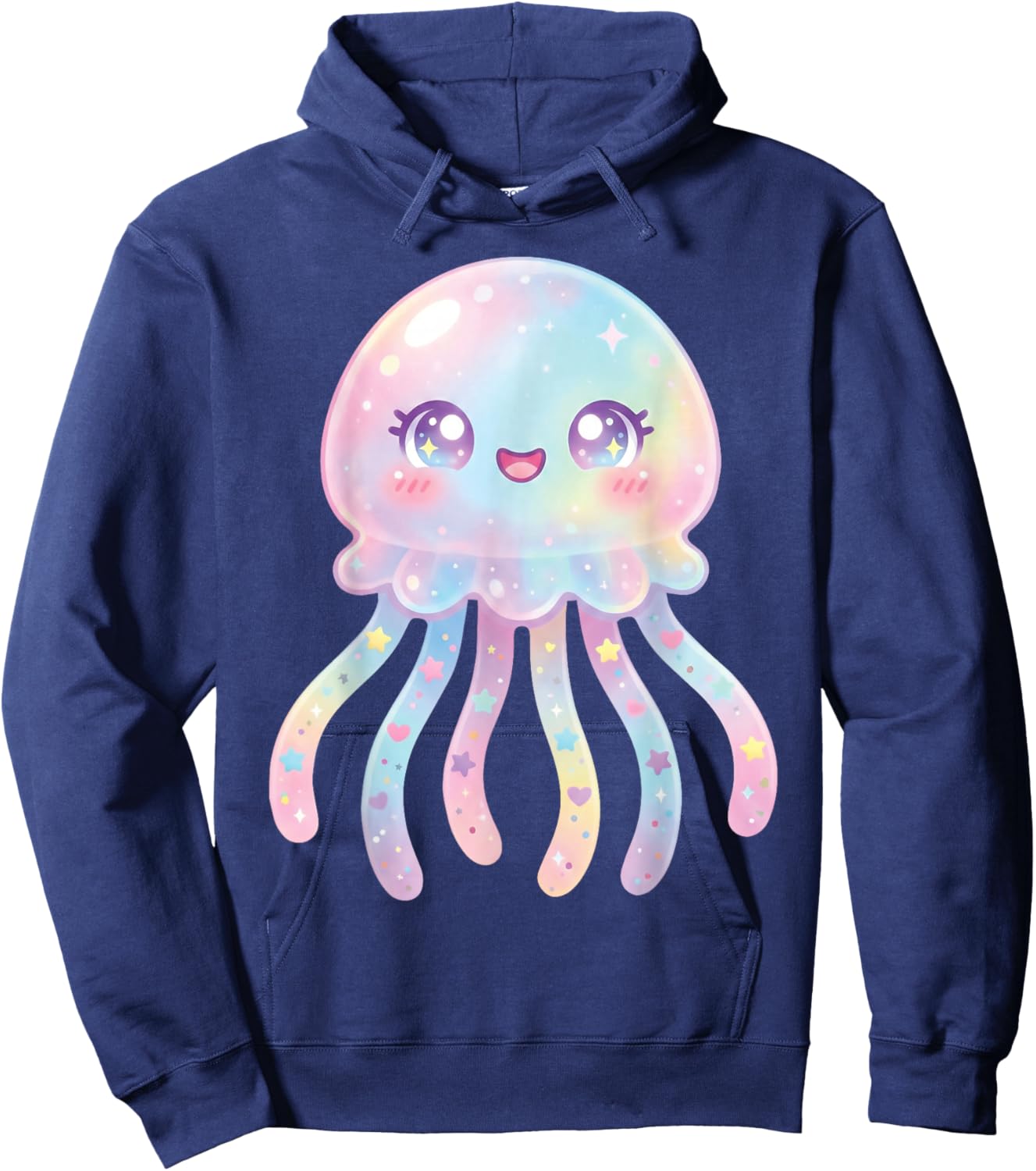Jellyfish Cute Kawaii Women Kids Colorful Jellyfish Hoodie - Hoodie | Navy