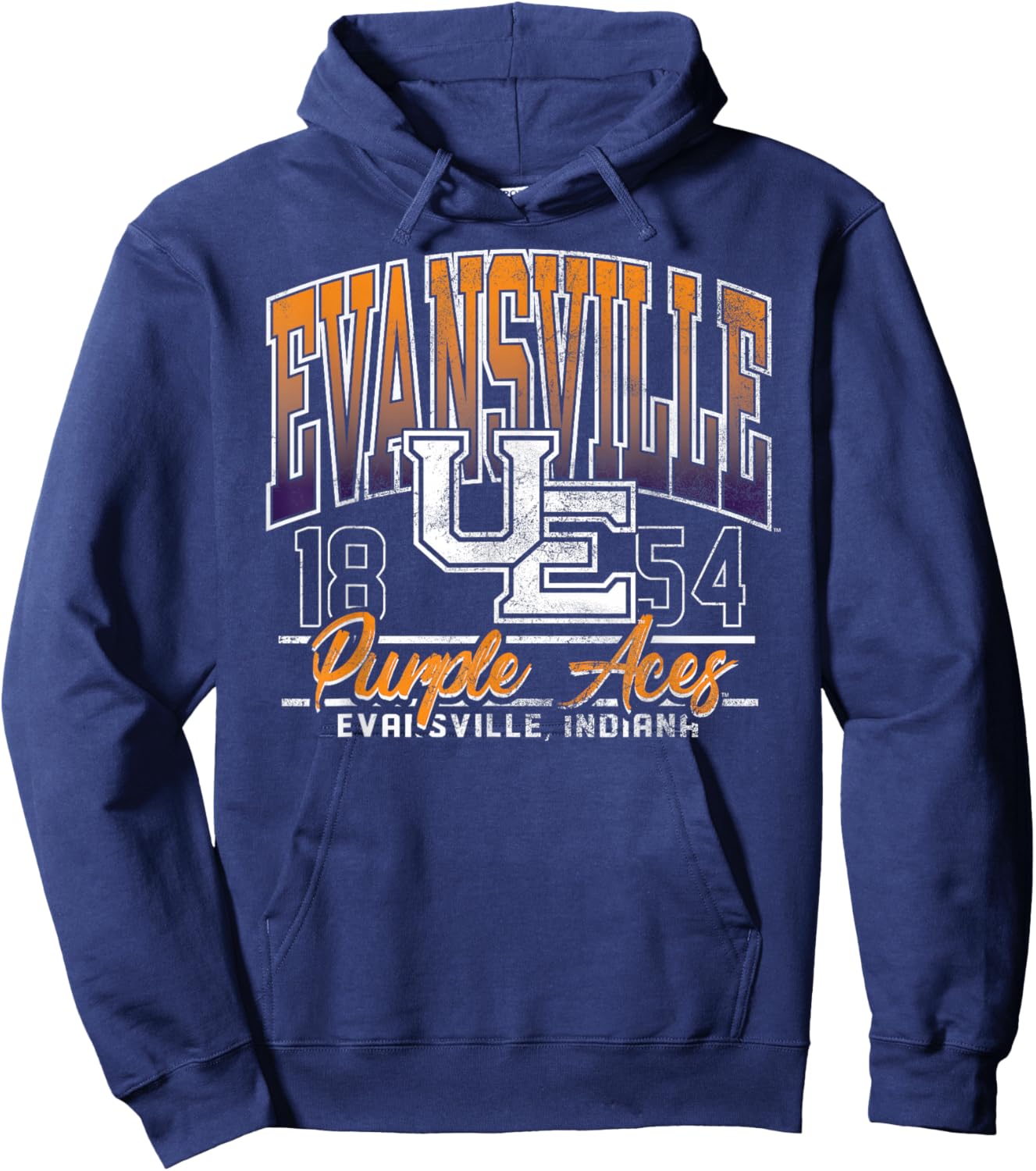 Evansville Purple Aces Kicking It Team Officially Licensed Hoodie - Hoodie | Navy