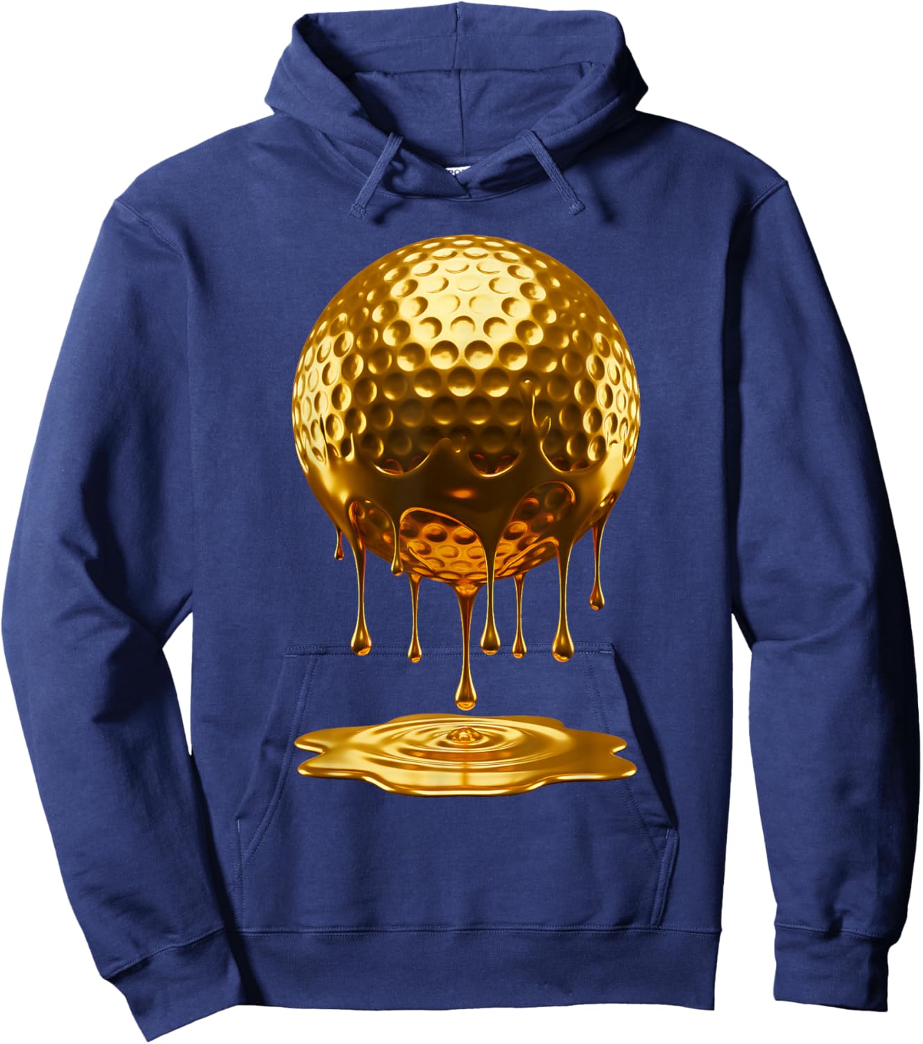 Golf Dripping Drip Gold Sport Player Coach Golfer Golfing Hoodie - Hoodie | Navy