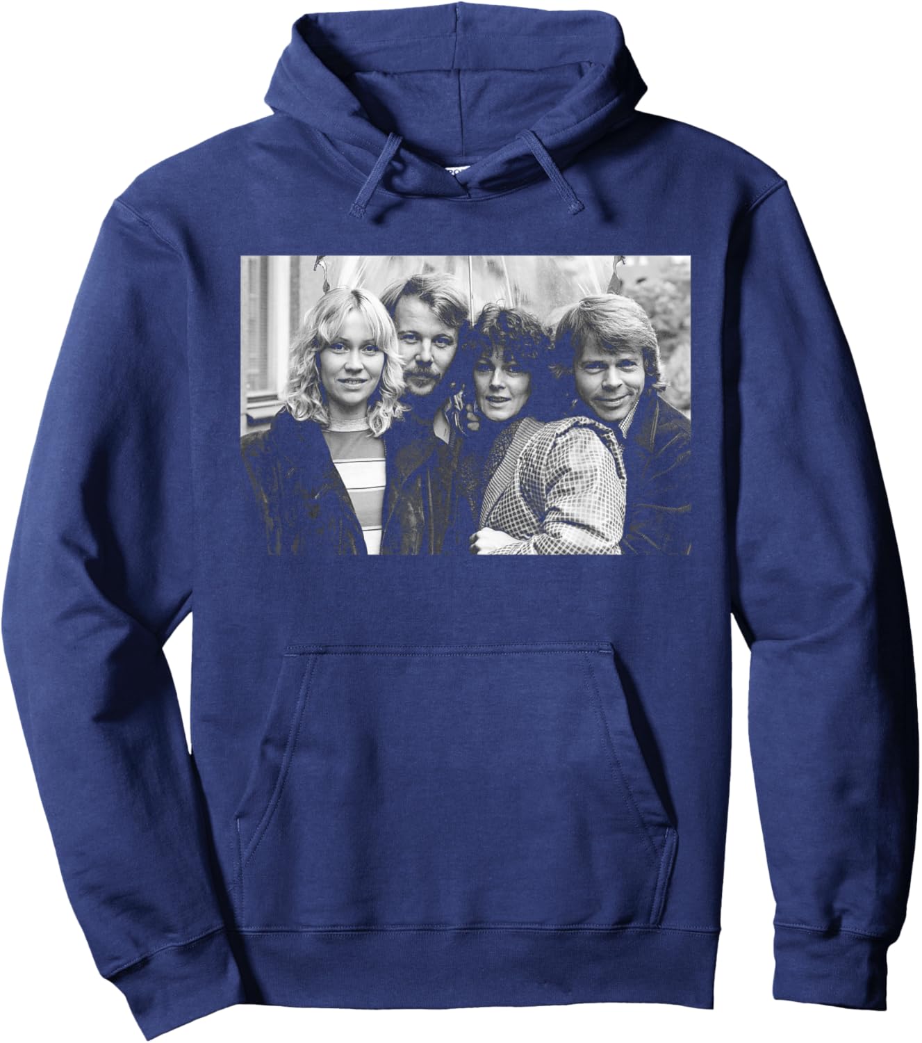 ABBA Swedish Pop Group Portrait Arrival Promo 1976 Hoodie - Hoodie | Navy
