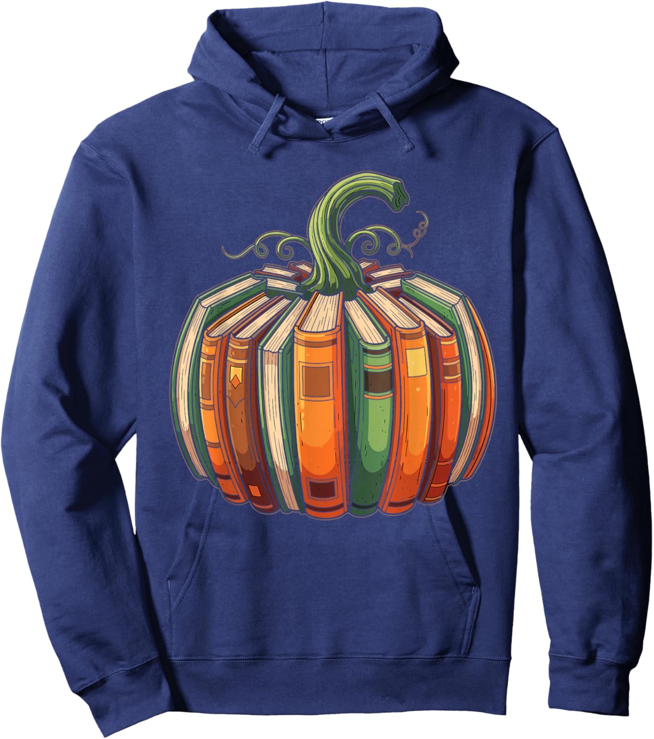 Halloween Teacher Shirts Fall Pumpkin Fall Book Shirt Hoodie - Hoodie | Navy