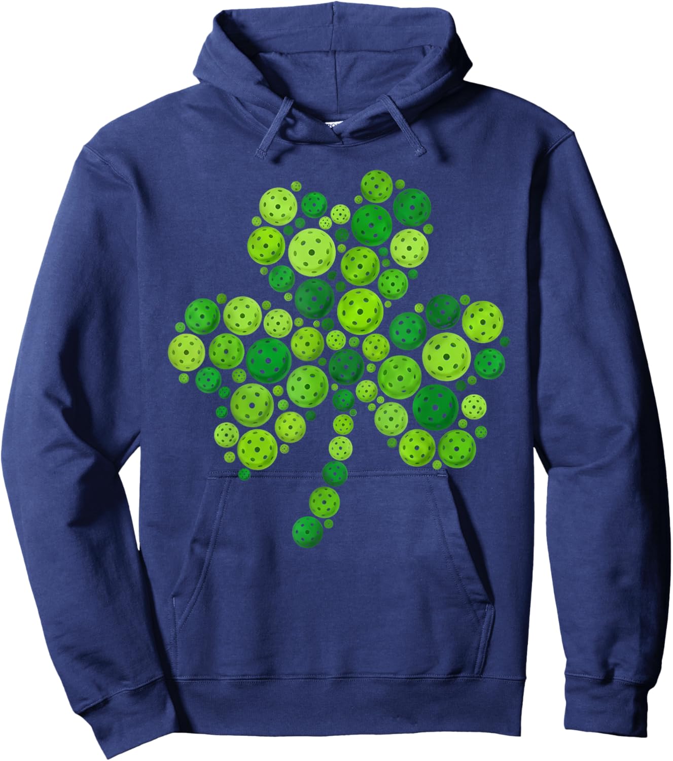 Pickleball Shamrock St Patricks Day Pickleball Sport Lover Hoodie - Hoodie | Navy