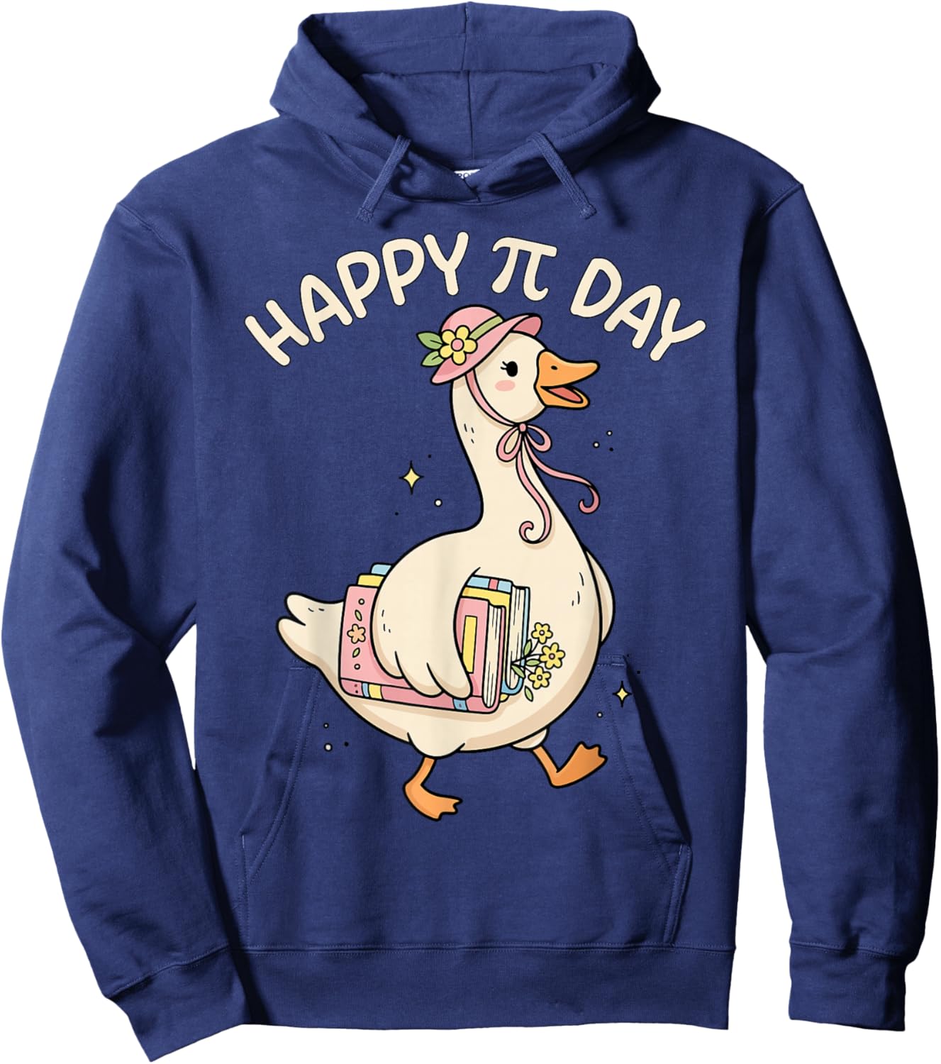 Happy Pi Day Goose Math Teacher Lovers 100 Day of School Hoodie - Hoodie | Navy