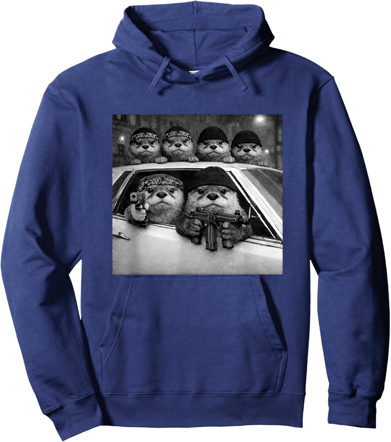 Funny Otter Retro Gangster Squad Urban Street Streetwear Hoodie - Hoodie | Navy