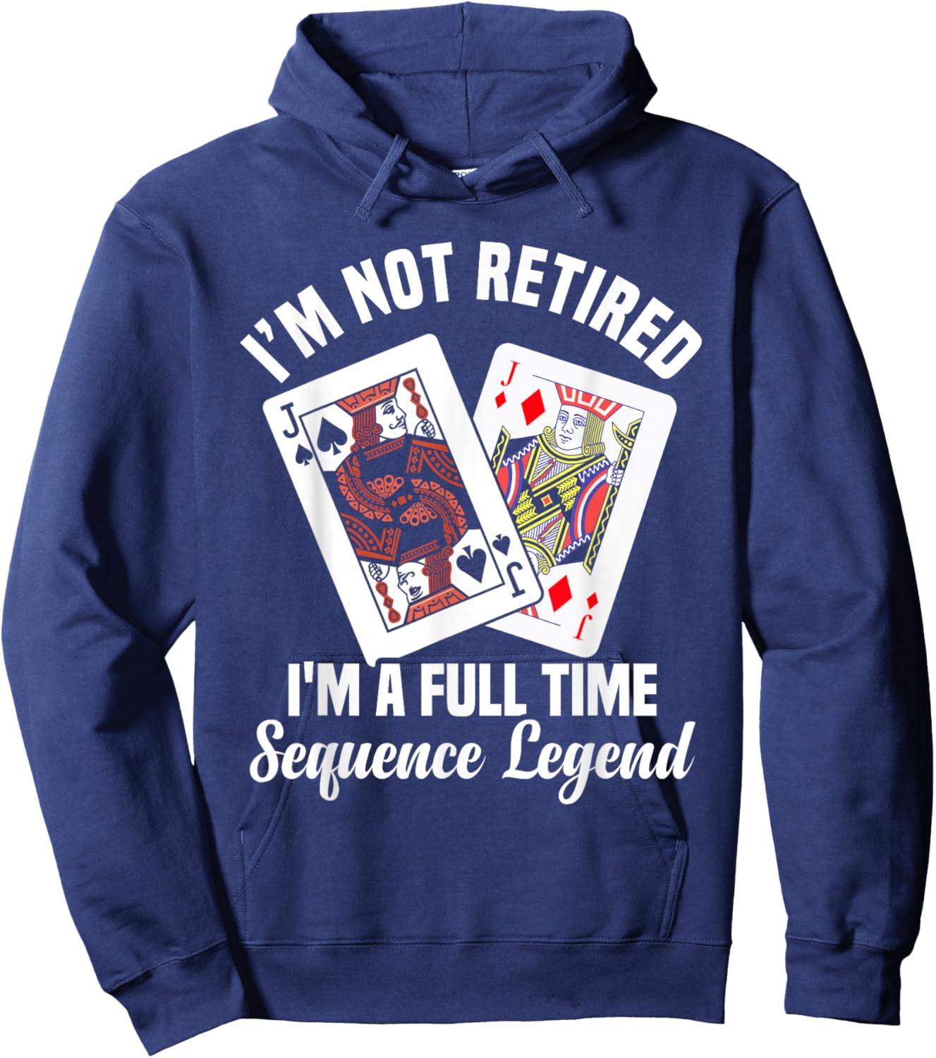 Sequence Card Game Lover | Card Player Strategy Design Hoodie - Hoodie | Navy