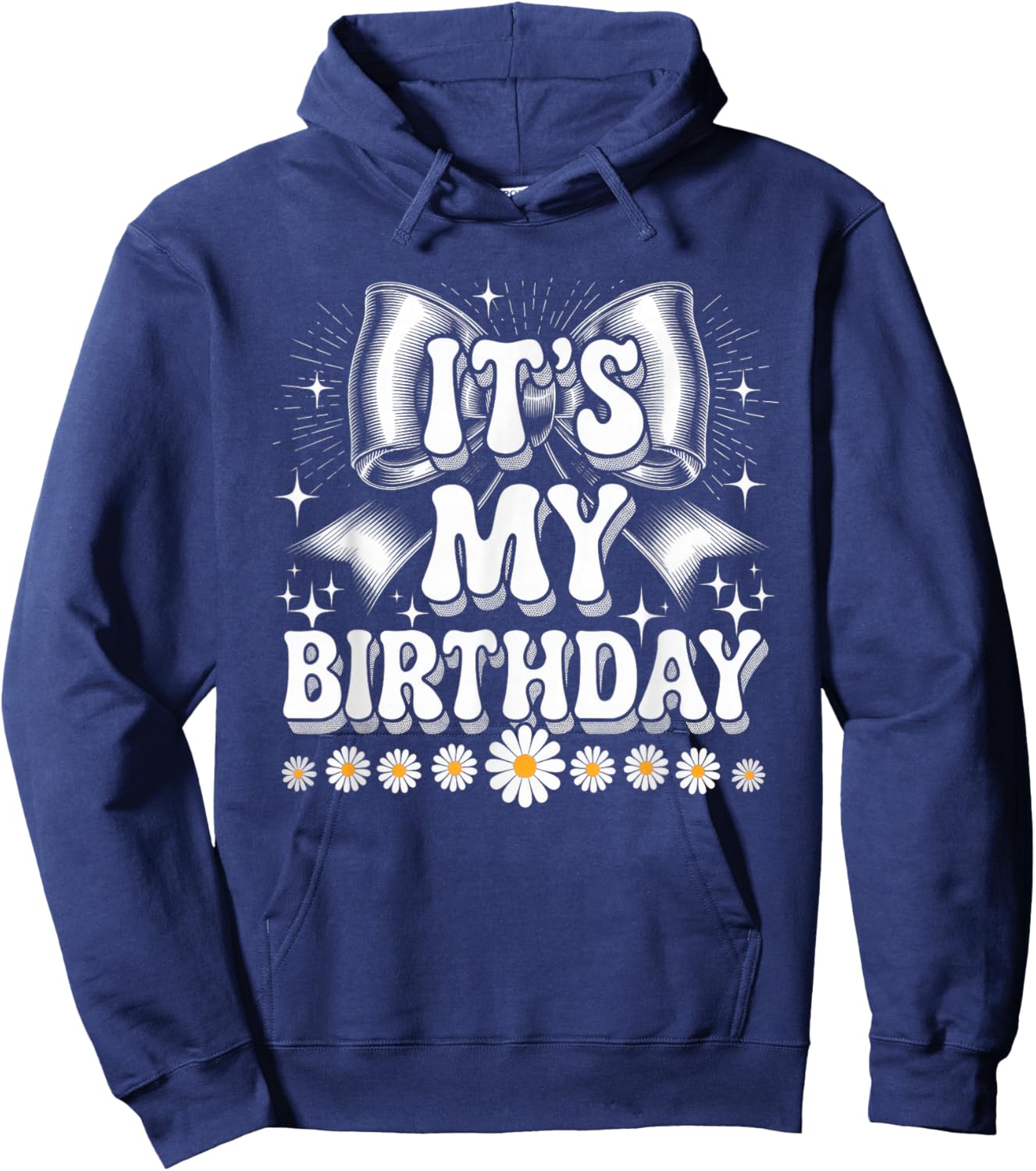 It's My Birthday Girls Women Groovy Coquette Bday Hoodie - Hoodie | Navy