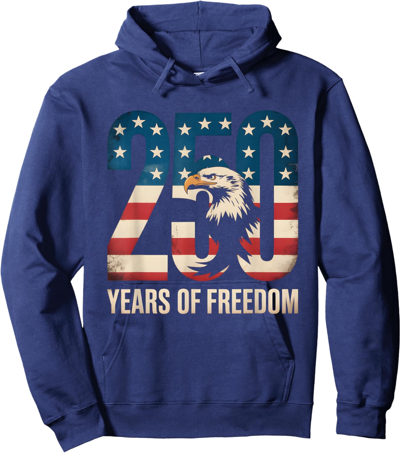 250 Years of Freedom | American 1776–2026 Patriotic Hoodie - Hoodie | Navy