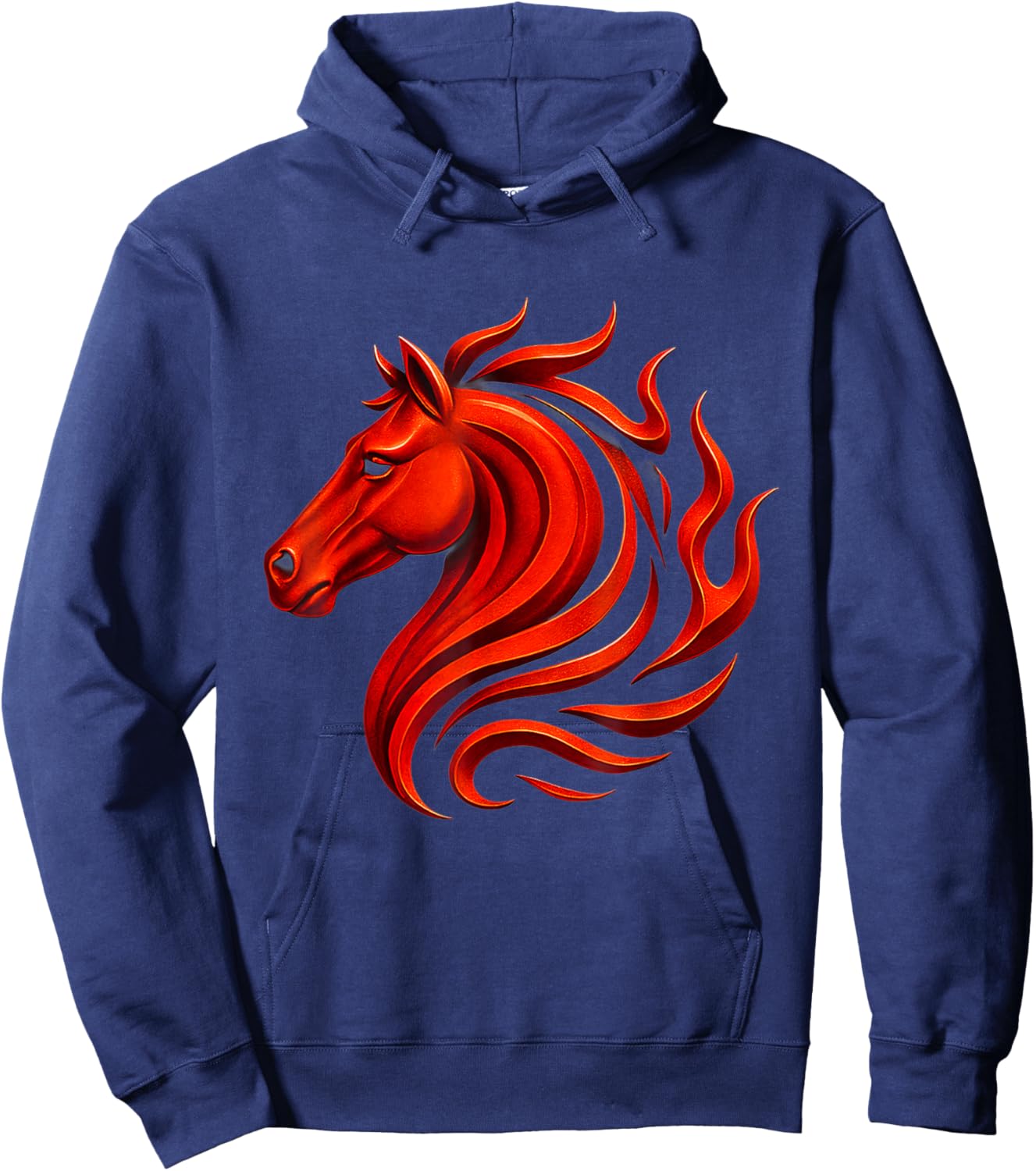 Fire Horse Chinese Zodiac Symbol 2026 Lunar New Year Hoodie - Hoodie | Navy