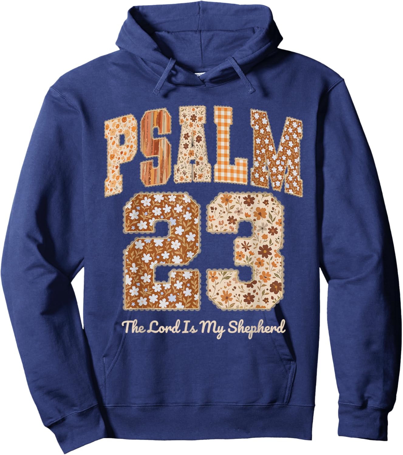 Psalm 23 Bible Verse Religious Christian Hoodie - Hoodie | Navy