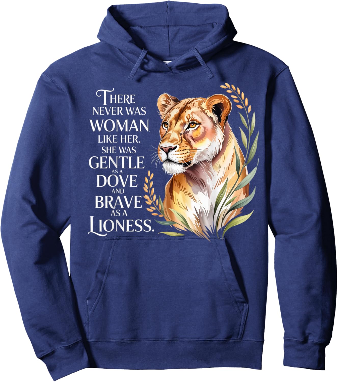 Brave As Lioness Lion Animal Lioness Women Lioness Hoodie - Hoodie | Navy