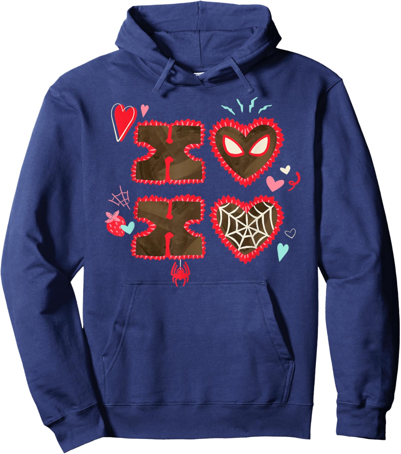 Marvel Spider-Man XOXO Valentine's Day Heart Gift Hoodie - Hoodie | Navy