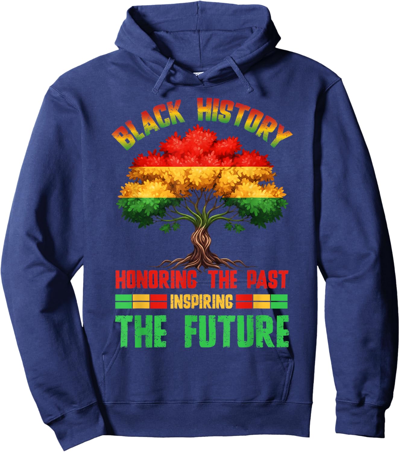 Honoring Past Inspiring Future Men Women Black History Month Hoodie - Hoodie | Navy