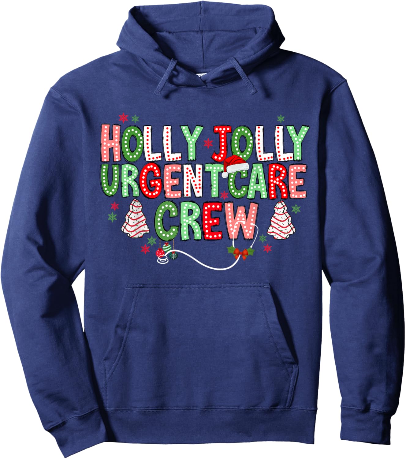 Urgent Care Nurse Crew Christmas Minor Injury Unit RN ICU Hoodie - Hoodie | Navy