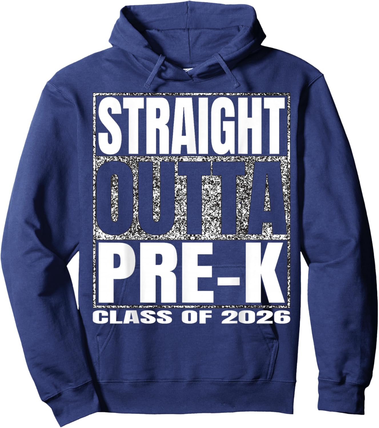 Straight Outta Pre-k School Class 2026 Graduate Year Pre k Hoodie - Hoodie | Navy