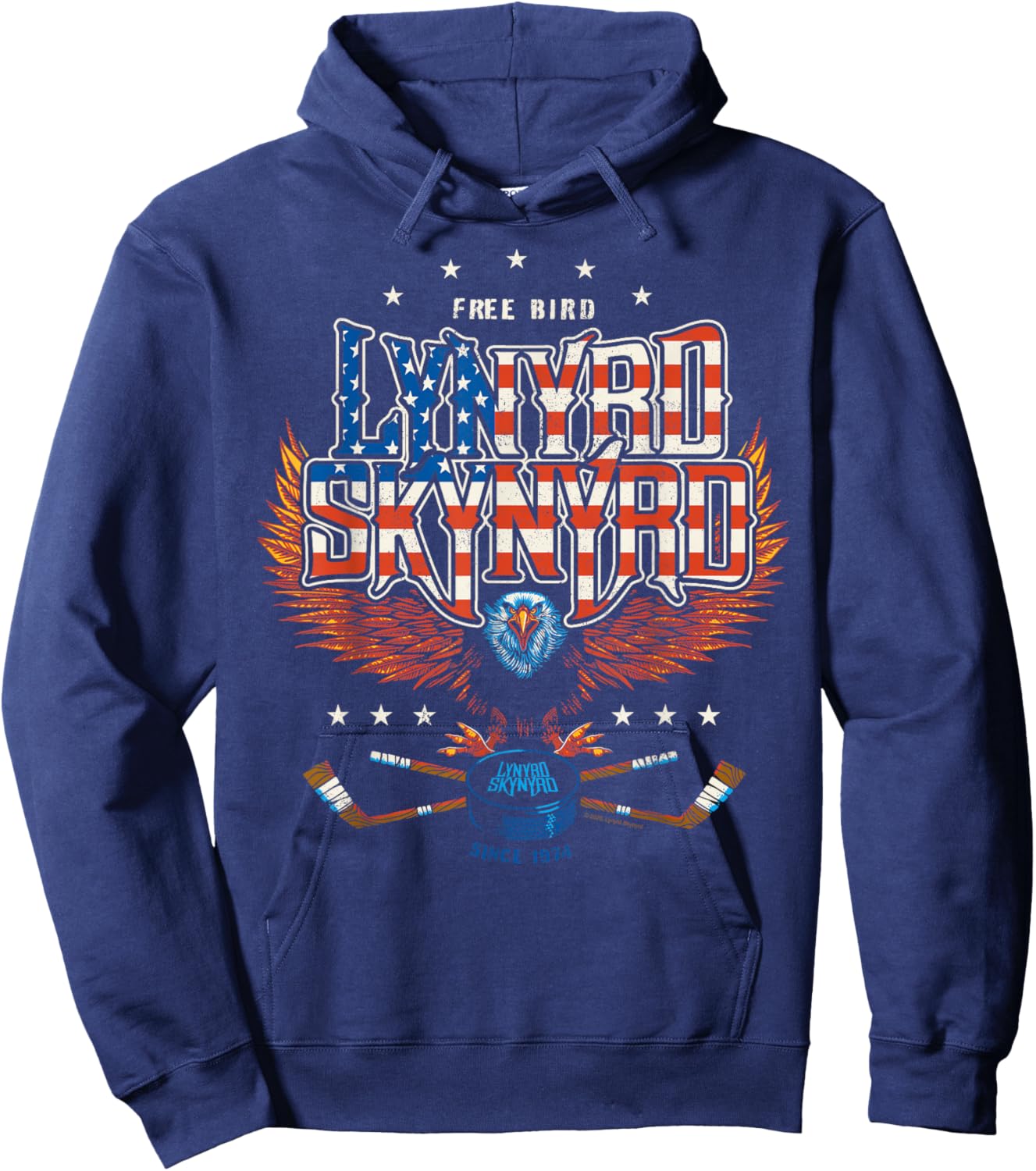 Lynyrd Skynyrd - Freebird - Americana Hockey Hoodie - Hoodie | Navy