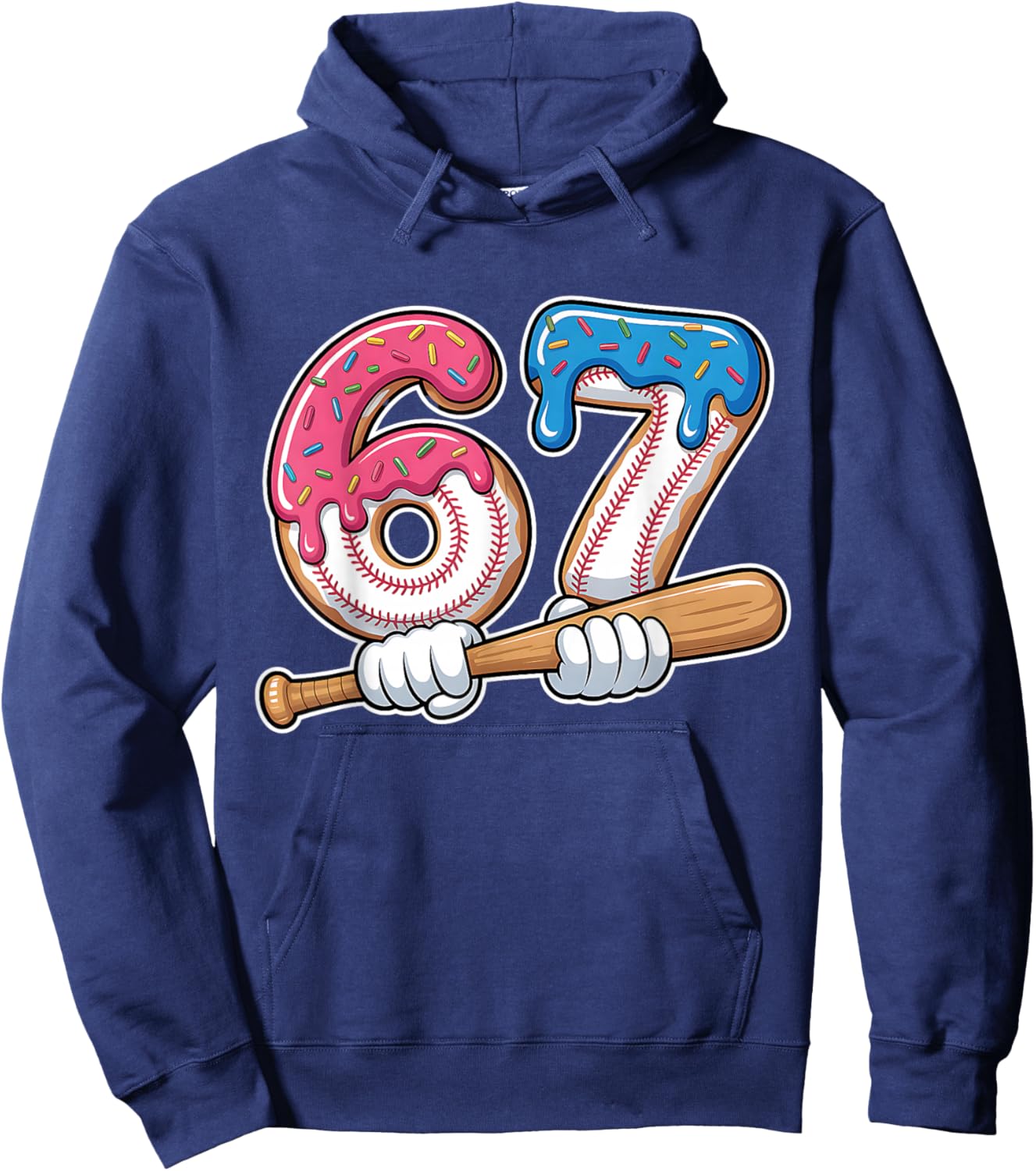 Baseball 67 Kids Ice Cream Drip Six Seven Youth Boys Hoodie - Hoodie | Navy