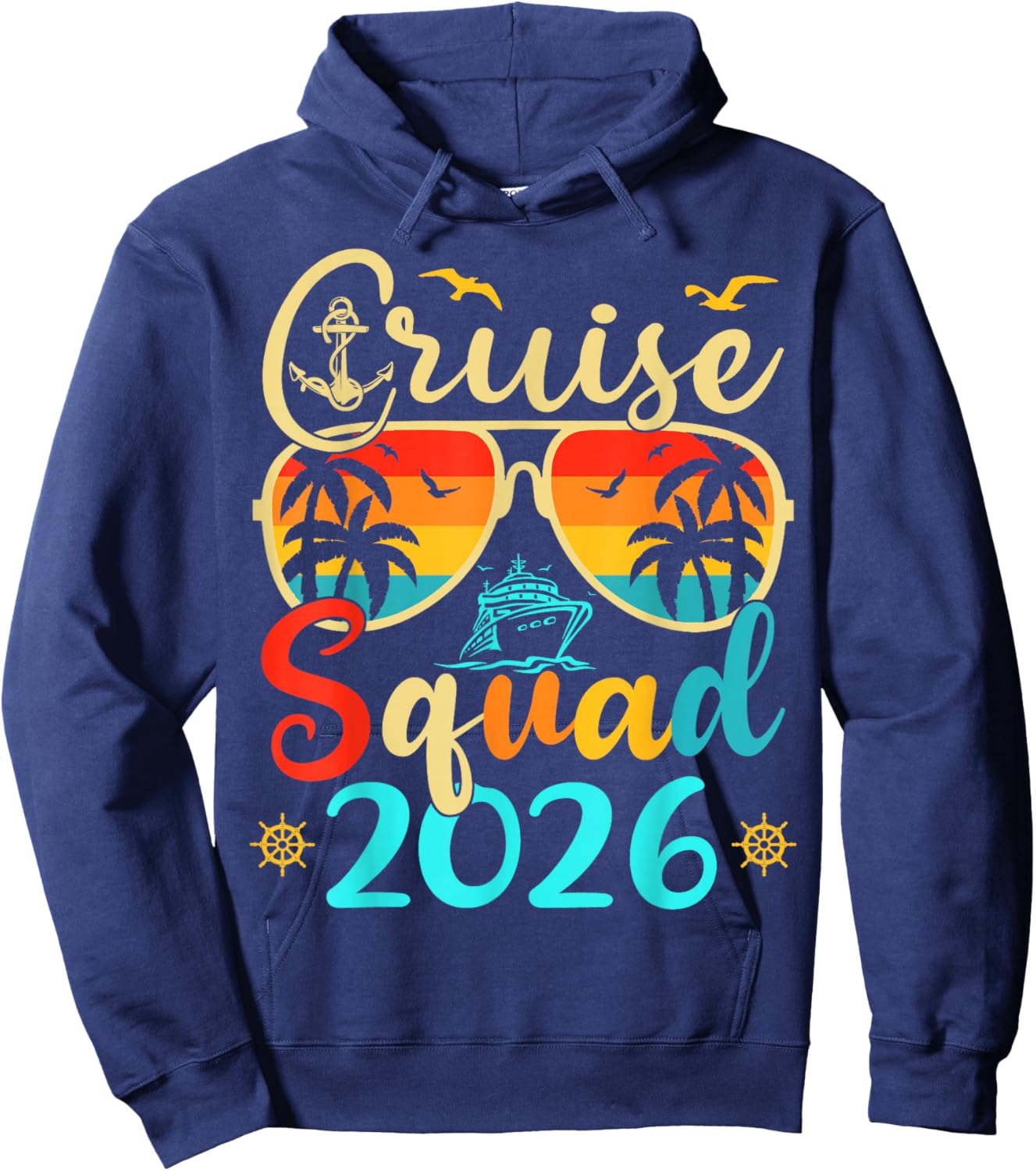 Cruise Squad 2026 Summer Vacation Matching Family Cruise Hoodie - Hoodie | Navy