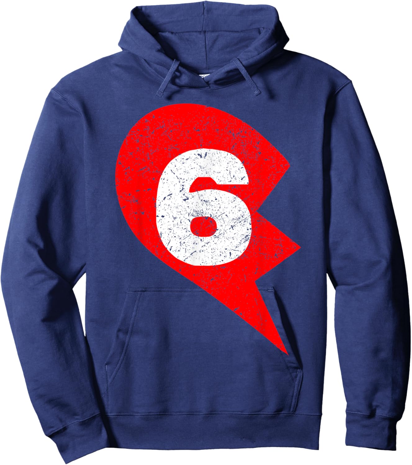 Number 6 Funny Matching Couple Friends Valentines Heart 67 Hoodie - Hoodie | Navy
