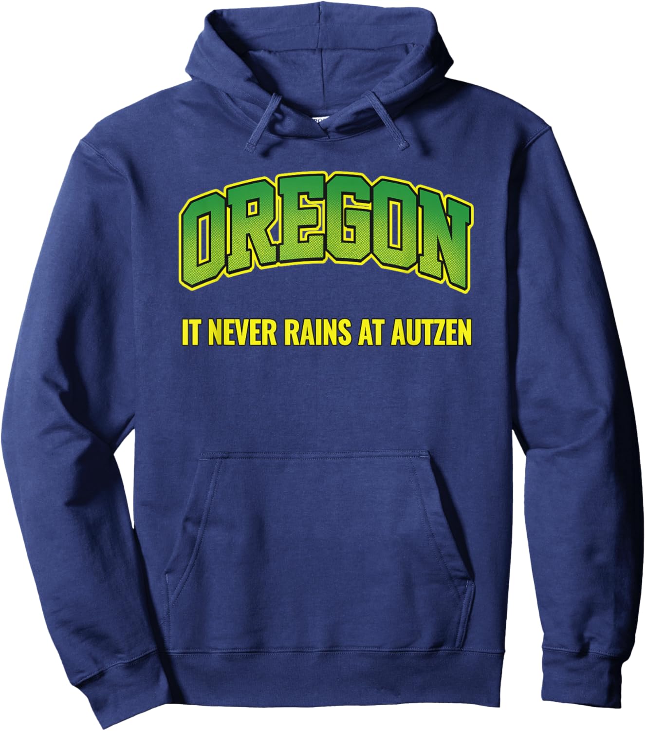 Oregon Pride Bold State Identity It Never Rains Autzen Hoodie - Hoodie | Navy