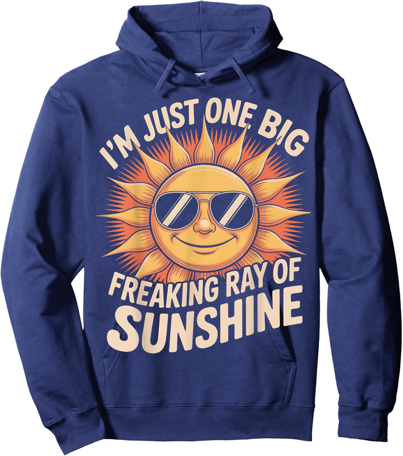 I'm Just One Big Freaking Ray of Sunshine Funny Sarcastic Hoodie - Hoodie | Navy