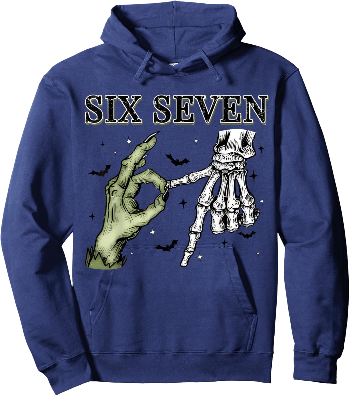 Six Seven 67 Matching Group Halloween Skeleton Frankenstein Hoodie - Hoodie | Navy