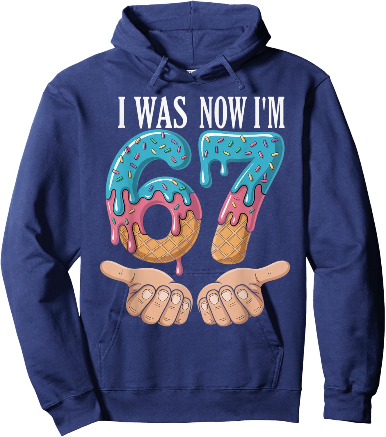 I was 6 Now I’m 7 Funny Birthday Girl Kids Seven Years Old Hoodie - Hoodie | Navy