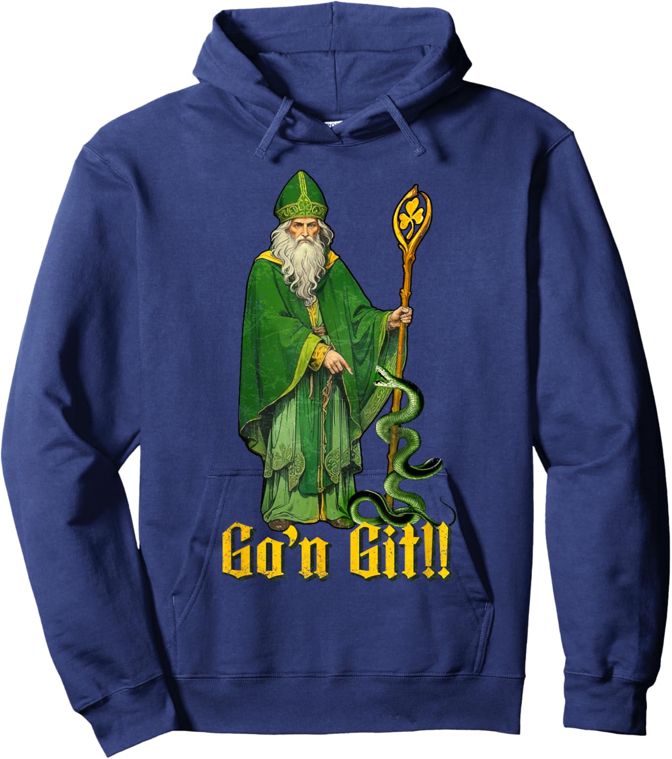 Vintage Go'n git Happy St Patricks Day Funny St Patrick Hoodie - Hoodie | Navy