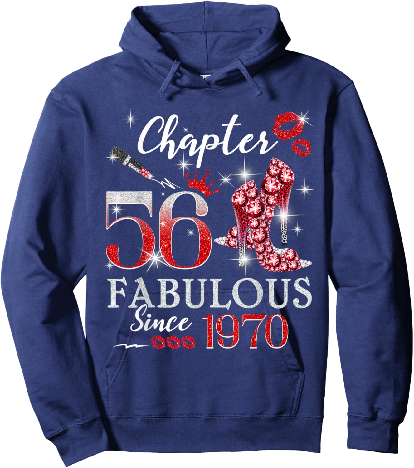 Chapter 56 Fabulous Since 1970 56th Birthday Women Girls Hoodie - Hoodie | Navy