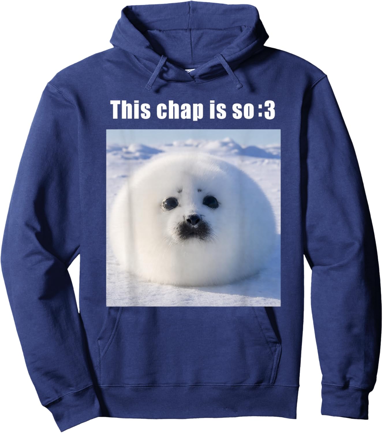 This Chap is So :3 Silly Seal Meme Hoodie - Hoodie | Navy