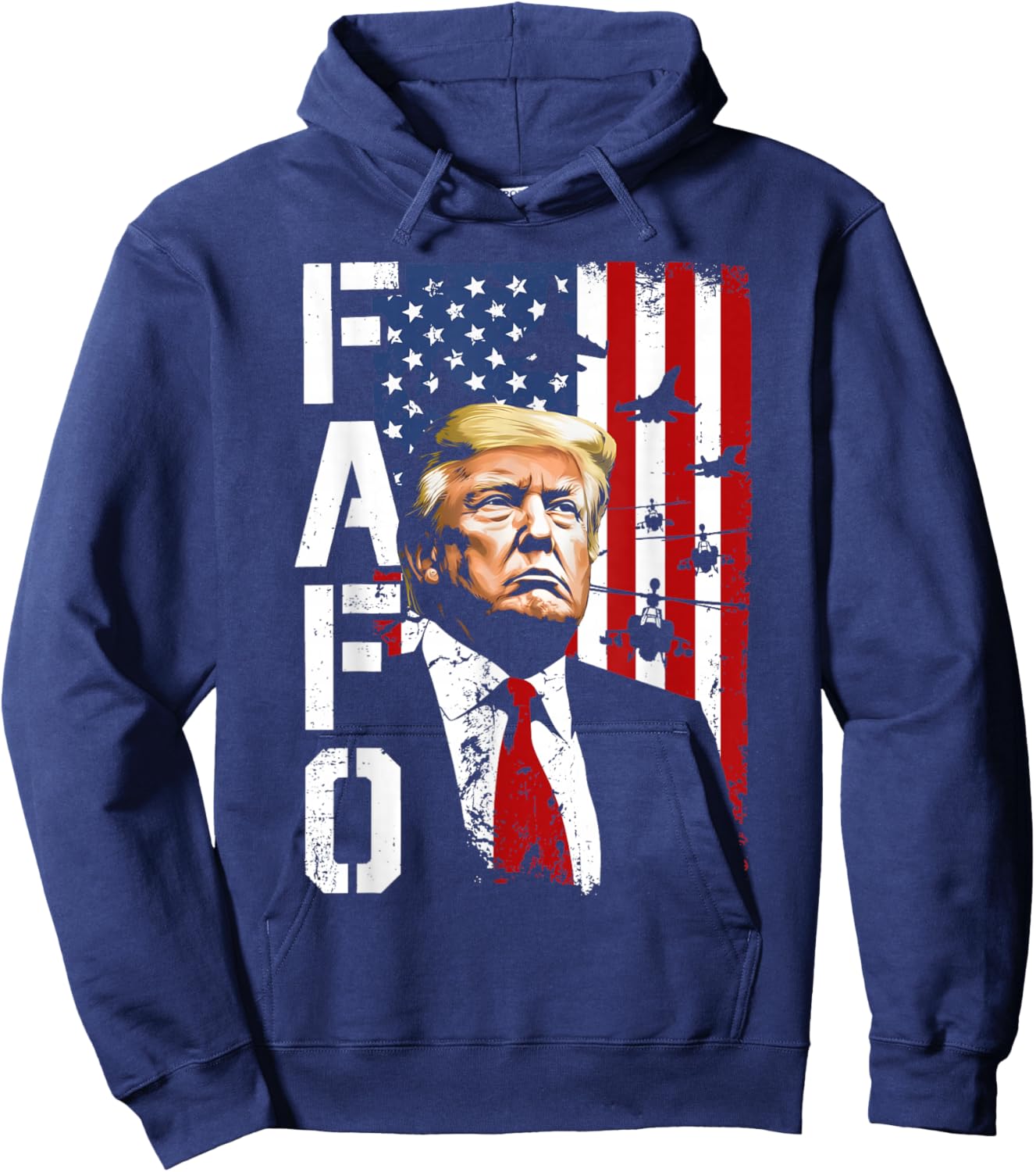 Funny Fafo Trump Fafo American USA Hoodie - Hoodie | Navy