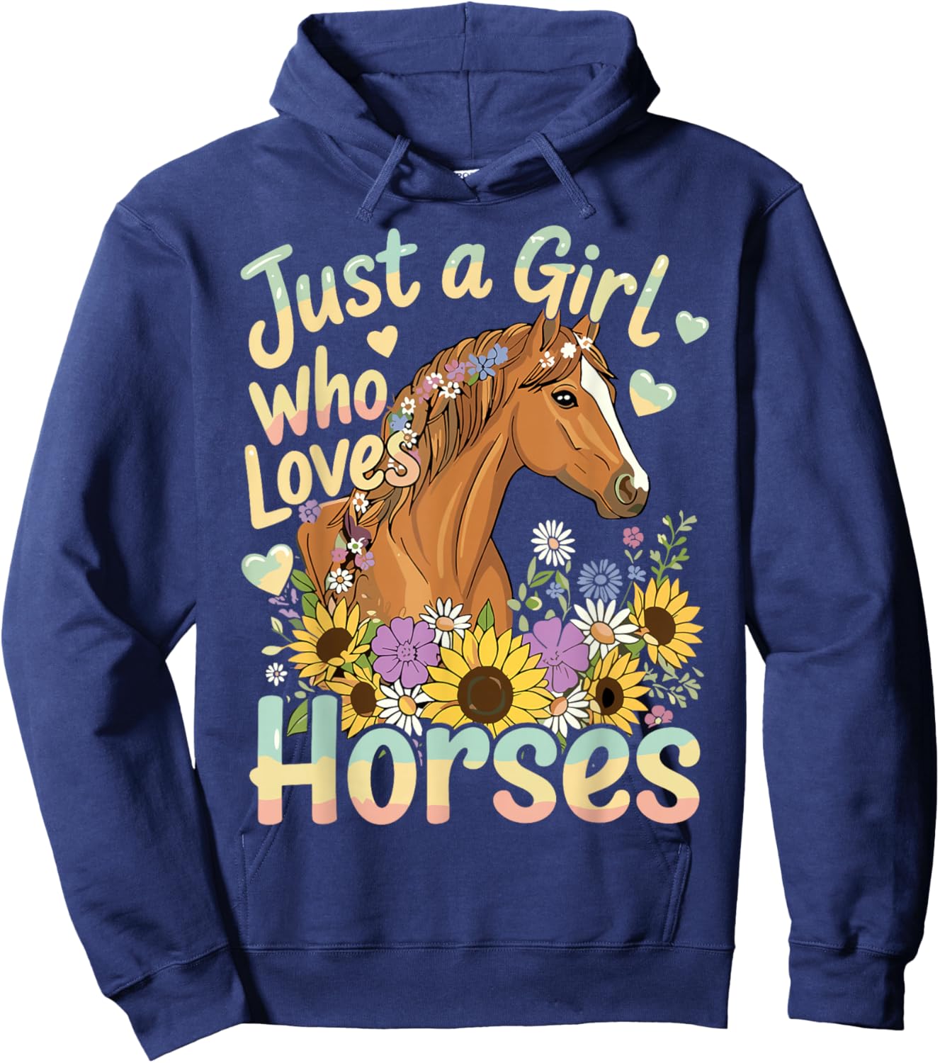 Just A Girl Who Loves Horses Hoodie - Hoodie | Navy
