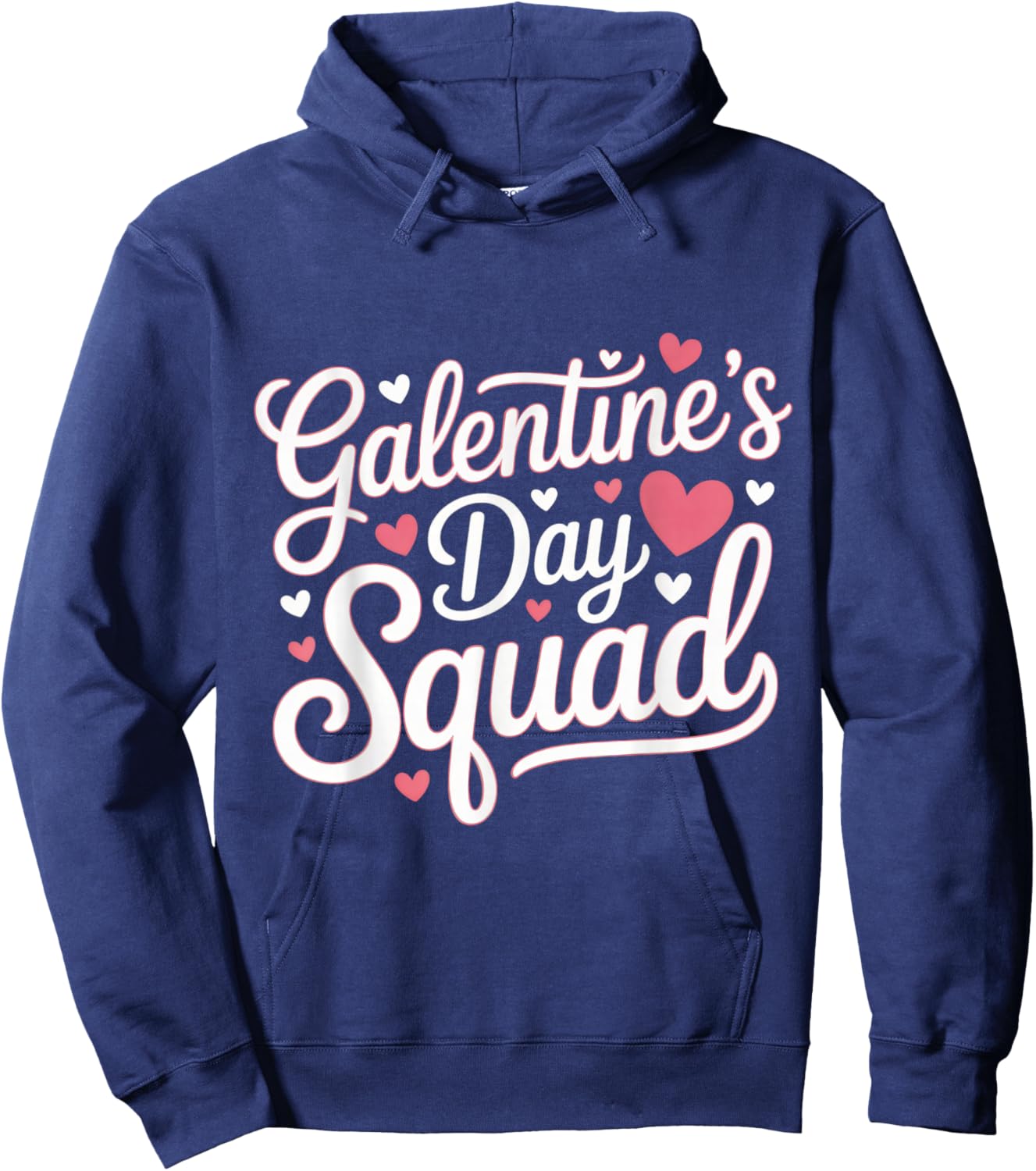 Galentine's Day Squad for Friends Festive Ladies Valentine's Hoodie - Hoodie | Navy