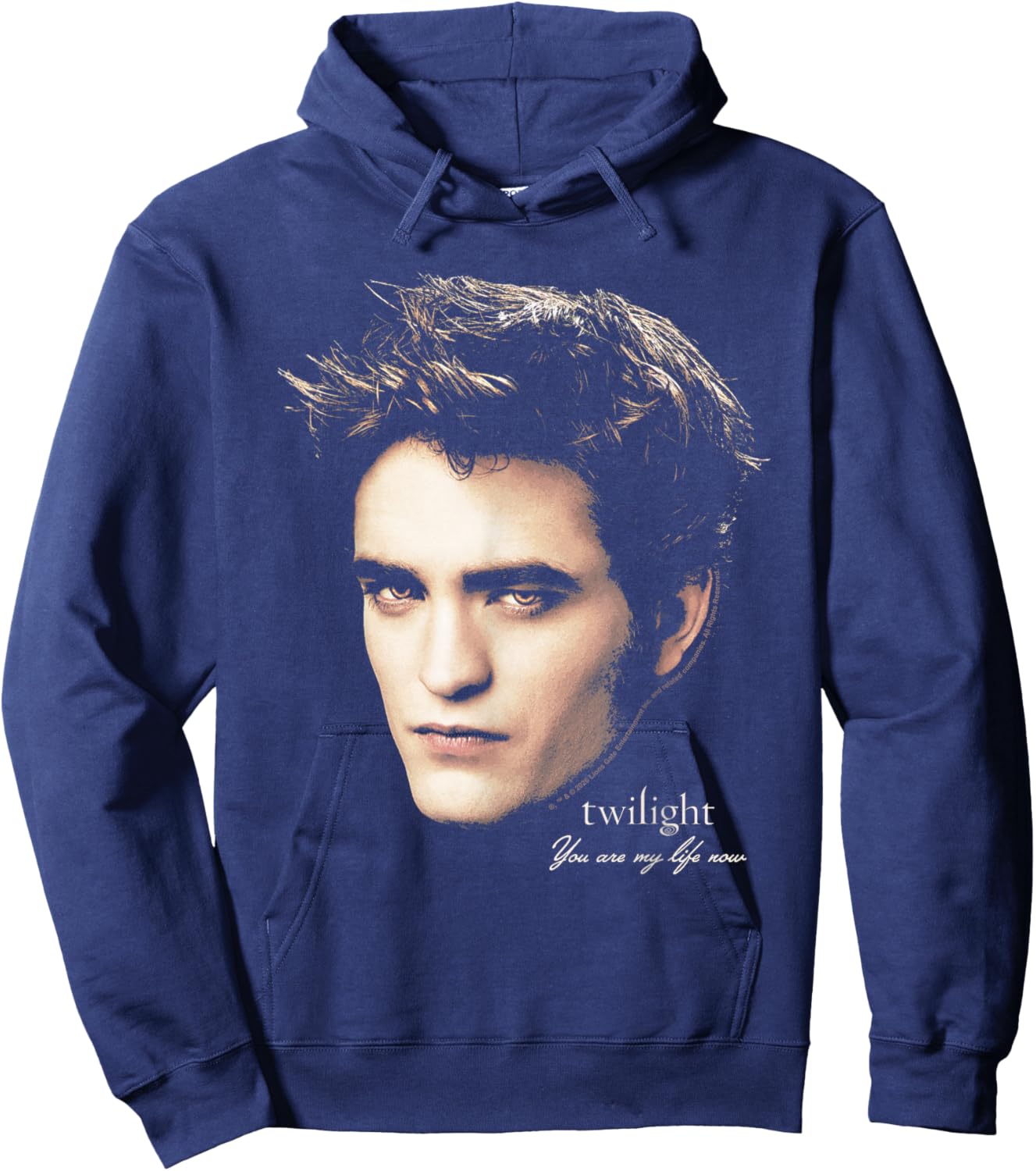Twilight Edward Oversized Portrait Vampire Movie Hoodie - Hoodie | Navy