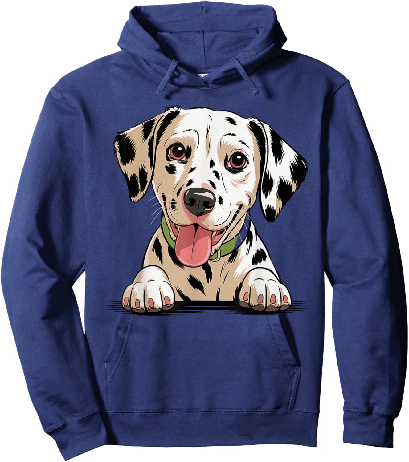Cute Puppy Breed Artistic Spotted Fire Coach Dalmatian Hoodie - Hoodie | Navy
