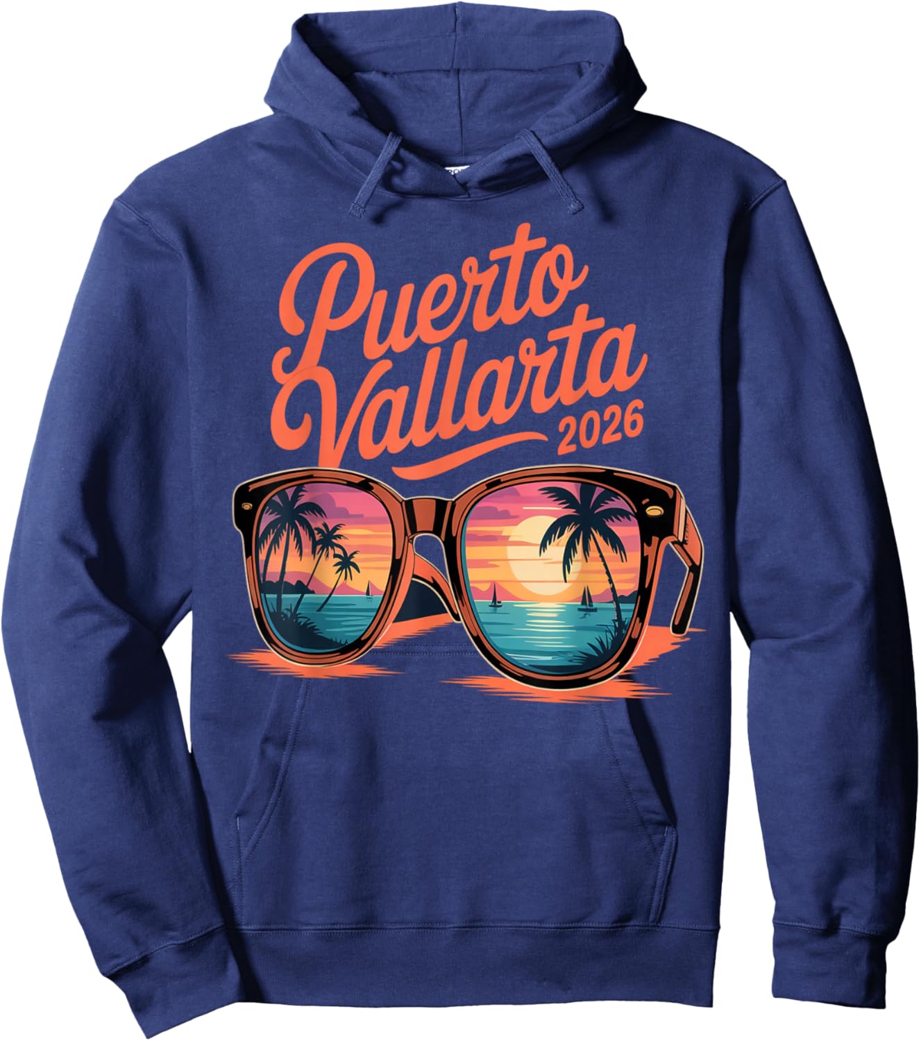 Puerto Vallarta 2026 Beach Vacation Mexico Crew Souvenirs Hoodie - Hoodie | Navy
